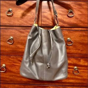 Topshop leather bucket bag